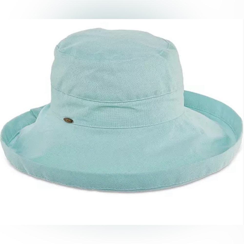 [NWT] Scala Women's 100% Cotton Sun Hat, Aqua
